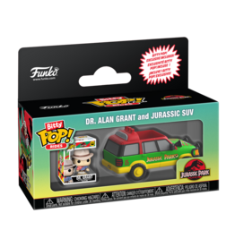 Funko Bitty Pop! Rides - Jurassic Park DR. Alan Grant And Jurassic SUV