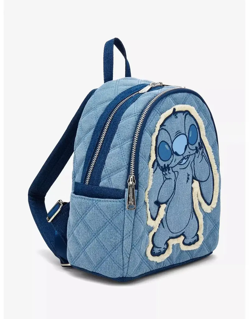 Loungefly Disney - Stitch Denim Quilted Patchwork Backpack EXCLUSIVE