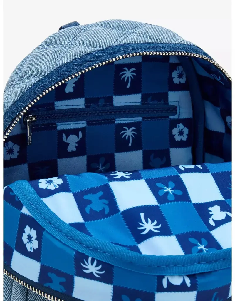 Loungefly Disney - Stitch Denim Quilted Patchwork Backpack EXCLUSIVE