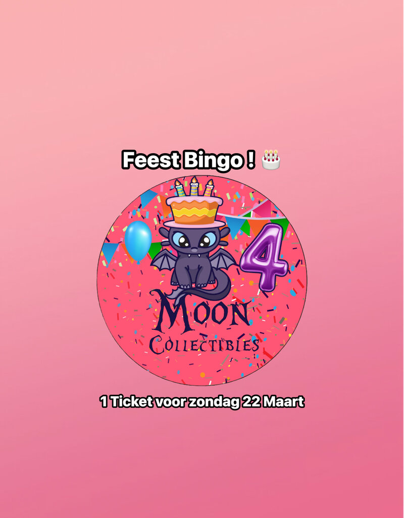 Feest Bingo Ticket voor 1 Persoon Zondag 22 Maart
