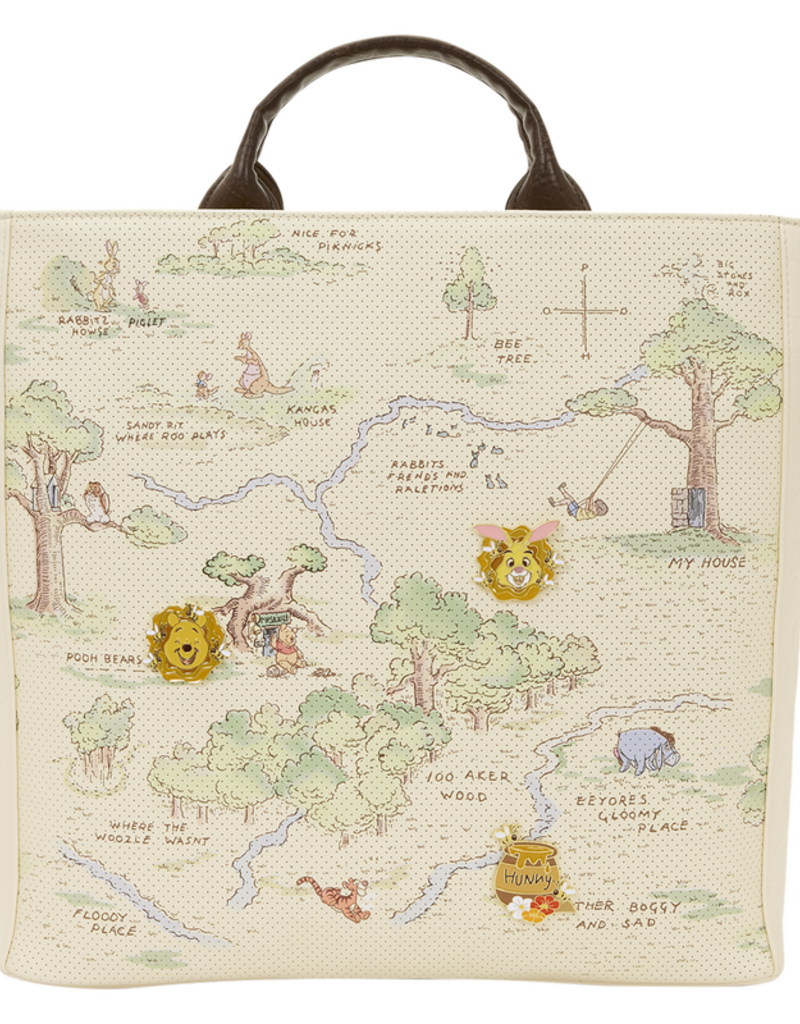 Loungefly Disney - Winnie The Pooh Hundred Acre Wood - Tote Pin Trader Crossbody Bag