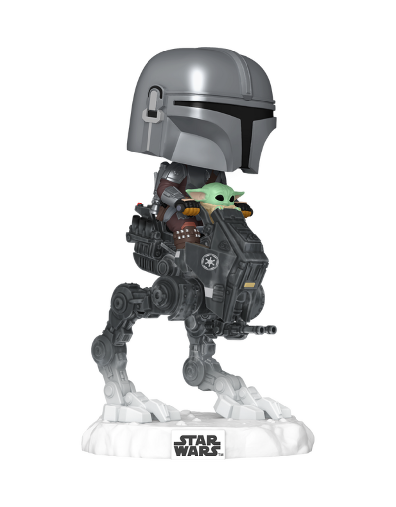 Funko Pop! Star Wars The Mandalorian And Grogu - The Mandalorian With Grogu In Imperial Remnant At-RT