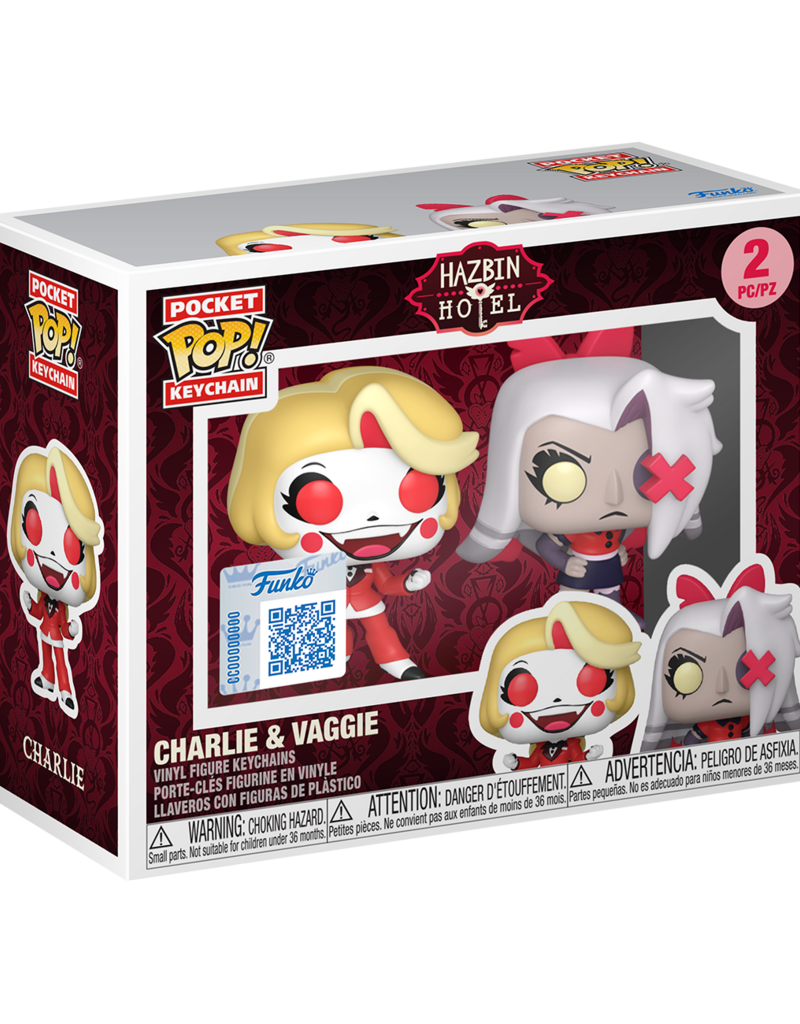Funko Pocket Pop! Hazbin Hotel - Charlie & Vaggie Keychain 2-Pack Special Edition