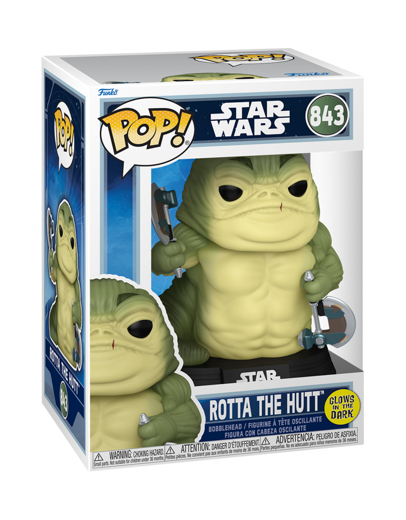 Funko Pop! Star Wars The Mandalorian and Grogu - Rotta The Hutt Glows in the Dark