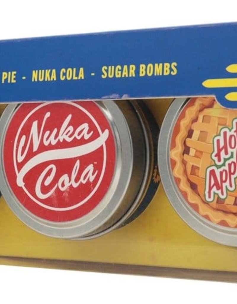 Fallout Vault Dweller’s Scented Candle Set : Hot Apple Pie , Nuka Cola , Sugar Bombs