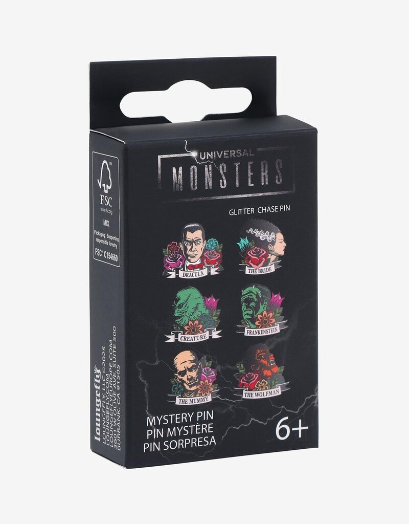 Loungefly Universal Monsters - Floral Tattoos Mystery Pin