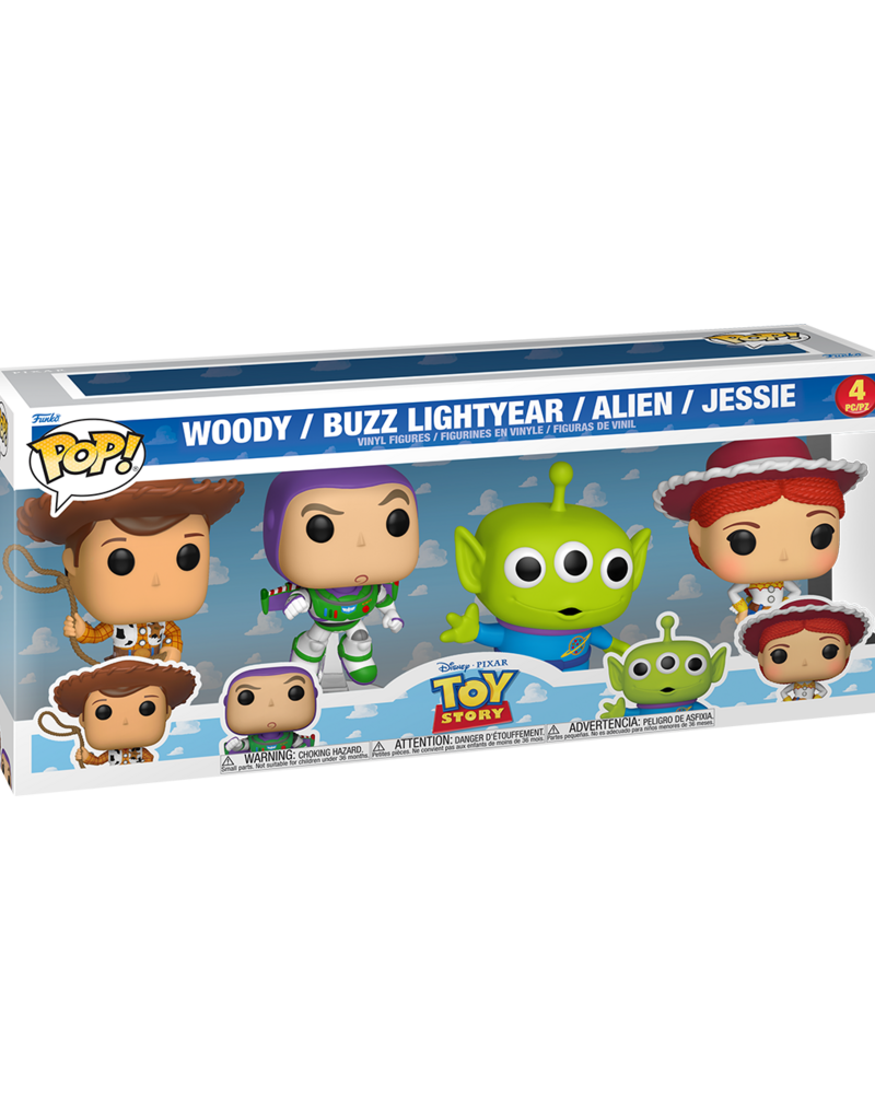 Funko Pop! Toy Story 4-Pack Woody, Buzz Lightyear, Alien and Jessie