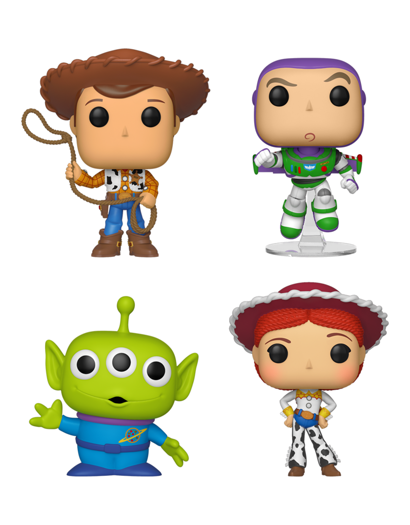 Funko Pop! Toy Story 4-Pack Woody, Buzz Lightyear, Alien and Jessie