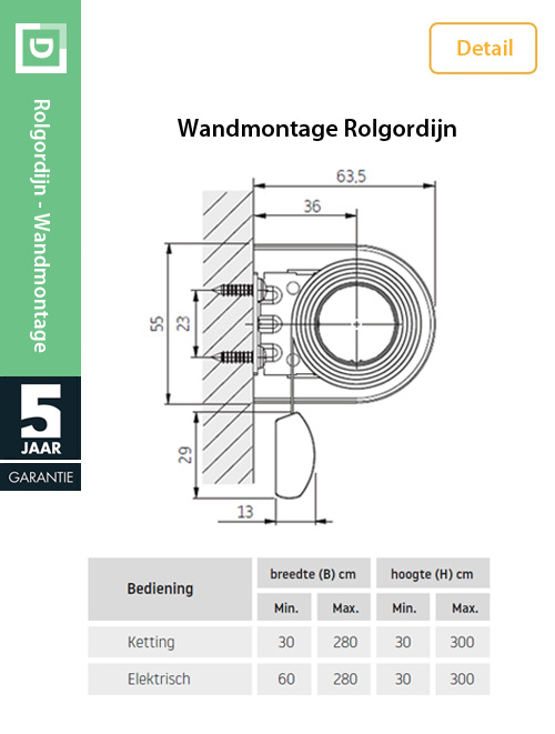 Rolgordijn semi transparant