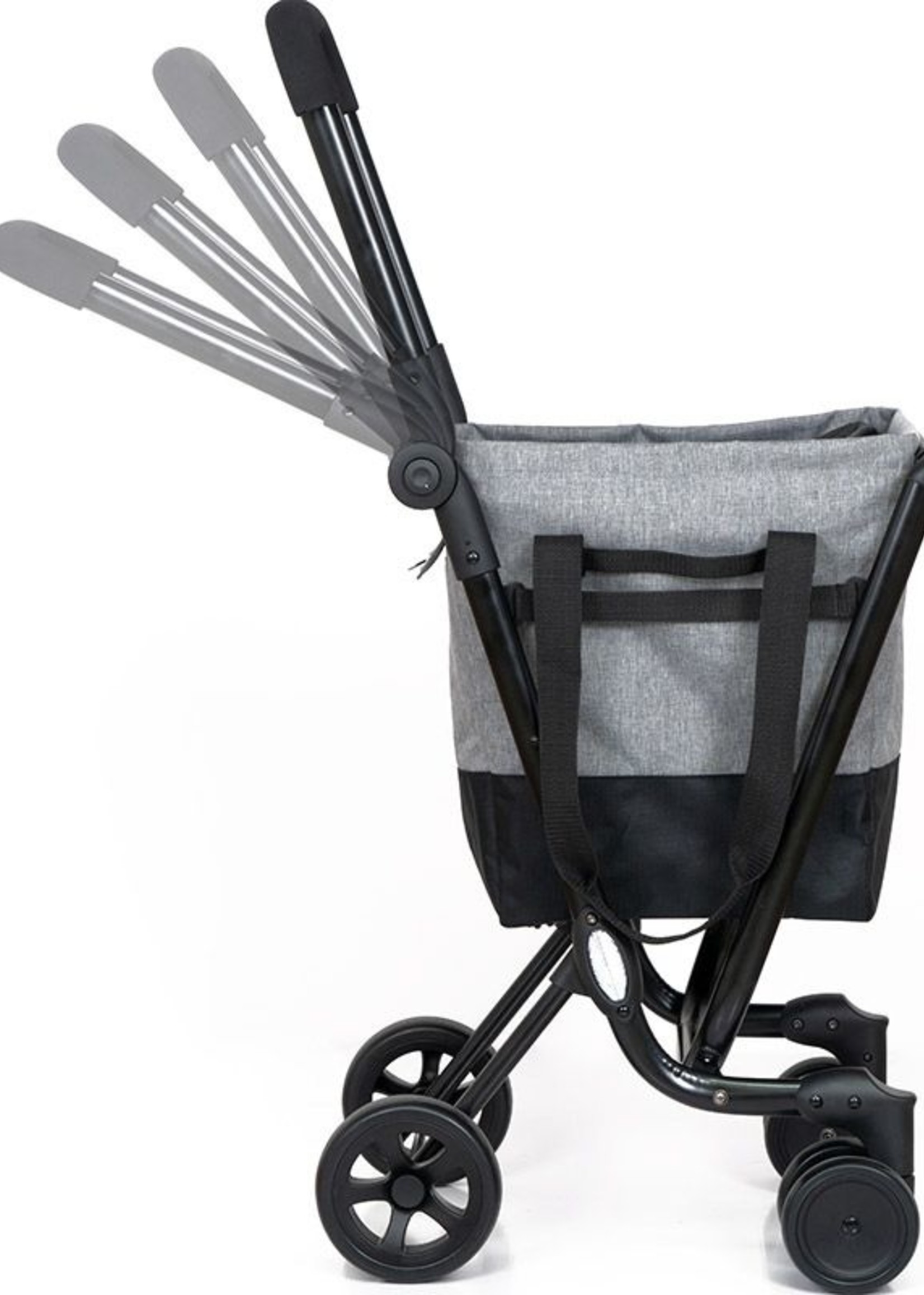 Ceruzo by Playmarket Easy Go Boodschappentrolley  - Zwart-Grijs