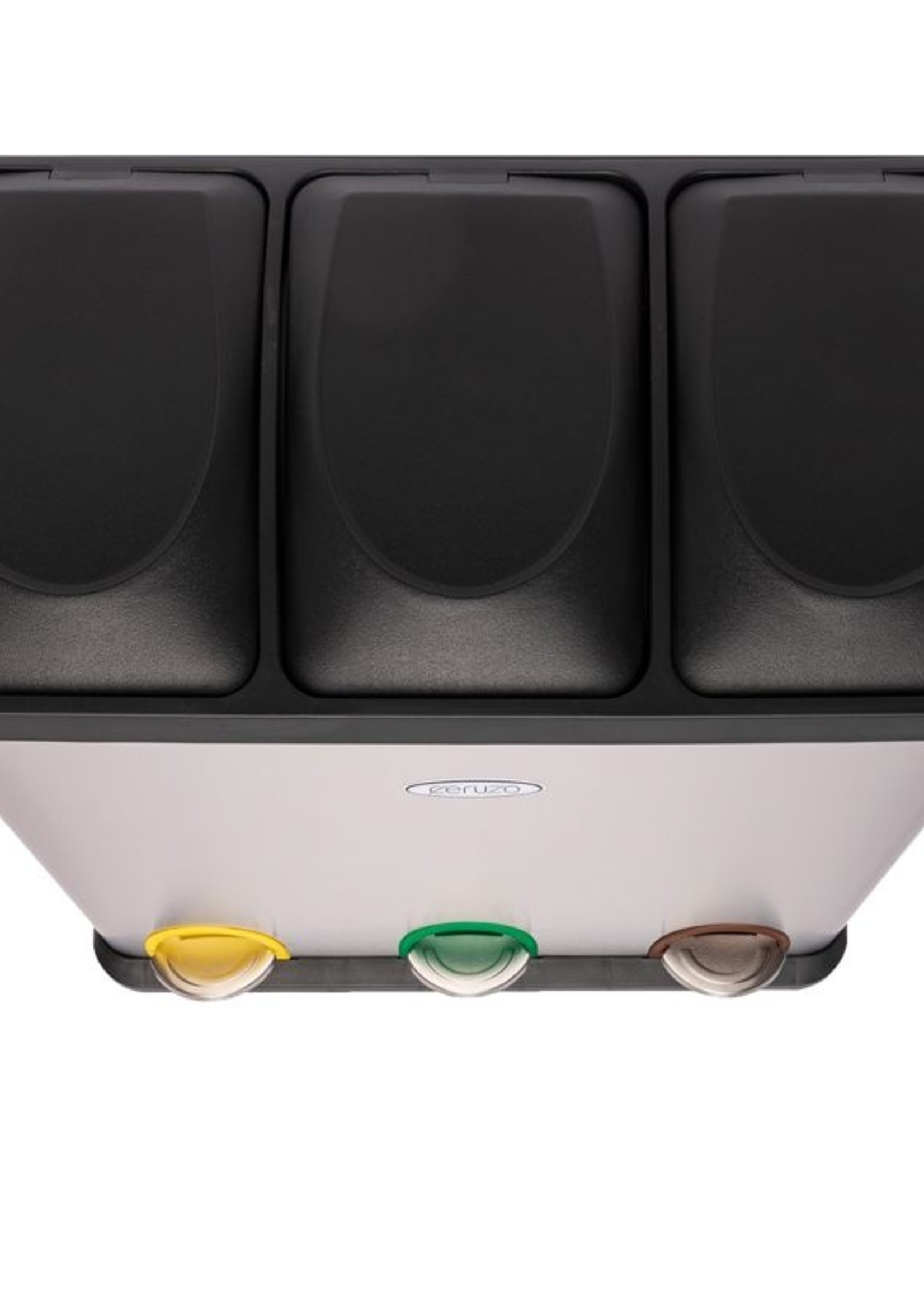 Ceruzo Prullenbak afvalscheiding met 3 vakken - 3x15L - RVS