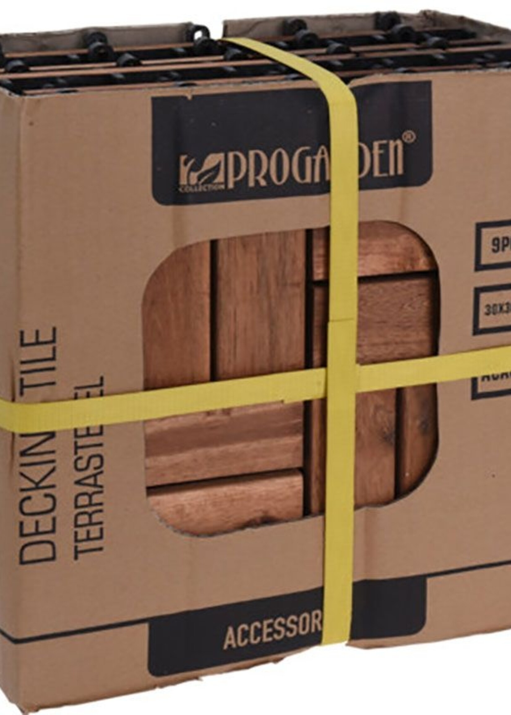 ProGarden Terrastegels - Acacia Hout - 30x30 cm - 9 stuks - 0.81m2