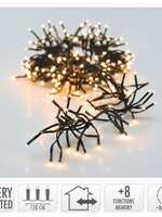 Clusterverlichting 192 led -  1.4m - warm wit - Batterij - Lichtfuncties - Geheugen - Timer