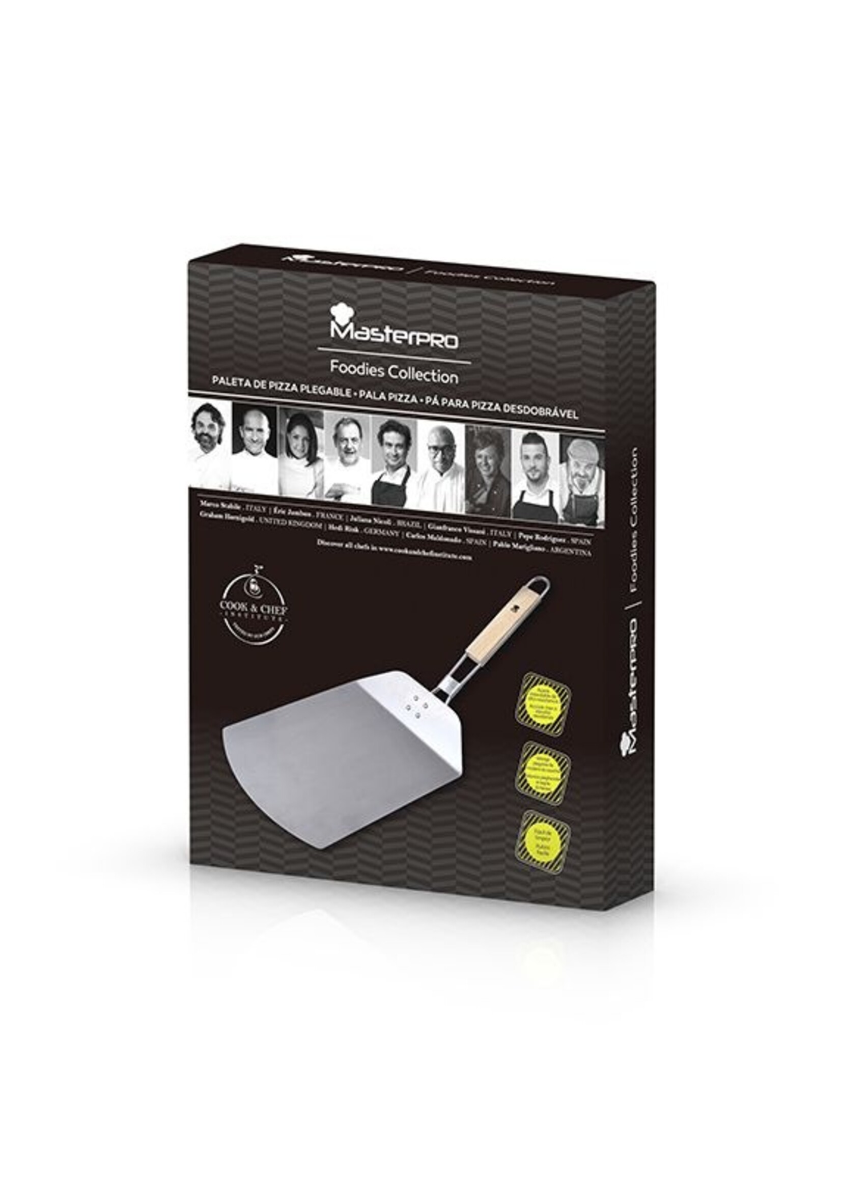 Bergner Masterpro Pizzaschep - Inklapbaar - RVS