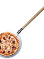 Bergner Masterpro Pizzaschep XL - voor oven en BBQ - Ø30 x 87cm - met afneembaar handvat - RVS