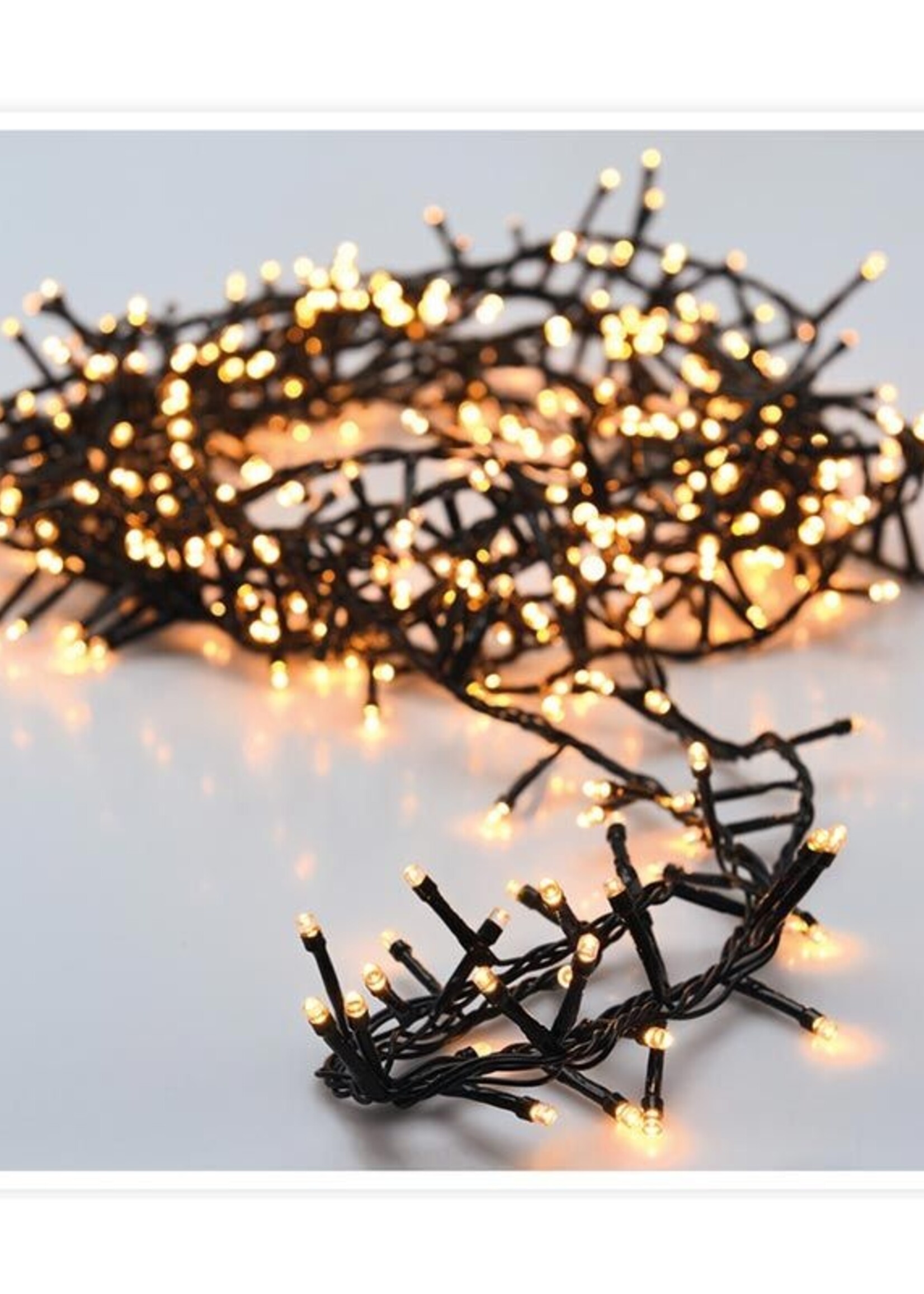 Microcluster - 800 led - 16m - extra warm wit - Timer - Lichtfuncties - Geheugen - Buiten