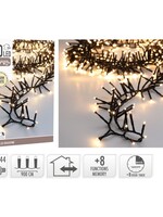 Maxi Cluster Kerstverlichting - 600 led - 9m - warm wit - Timer - Lichtfuncties - Geheugen - Buiten