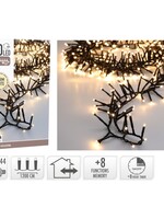 Maxi Cluster Kerstverlichting - 800 led - 12m - warm wit - Timer - Lichtfuncties - Geheugen - Buiten
