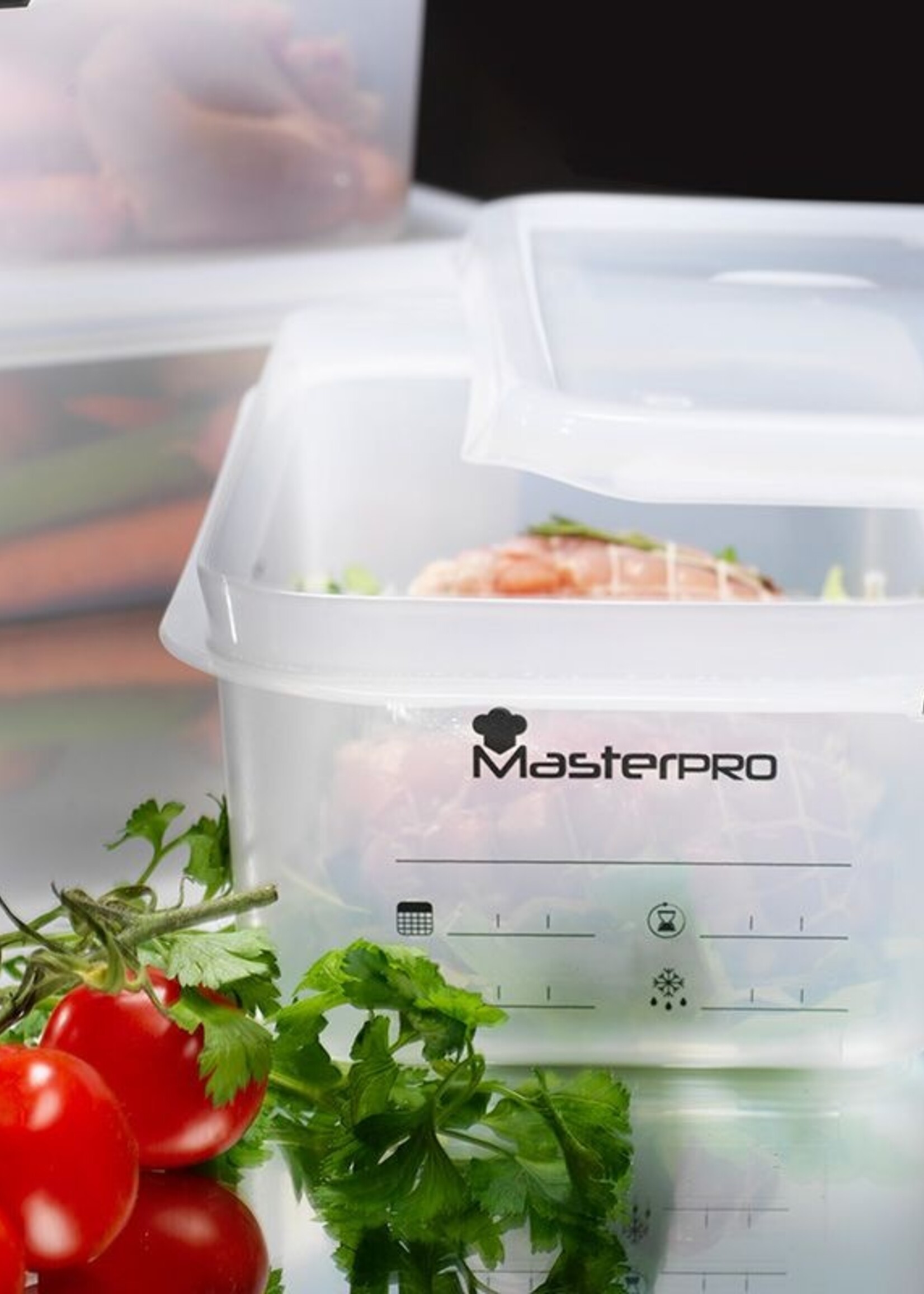 Bergner Masterpro Vershoudbak - 2.8L - Transparant - 26.5x16.2x10