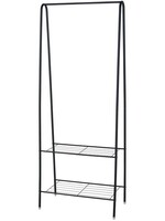 Ceruzo Kledingrek met Schoenenrek - metaal - zwart - 152 cm hoog - 60 cm breed