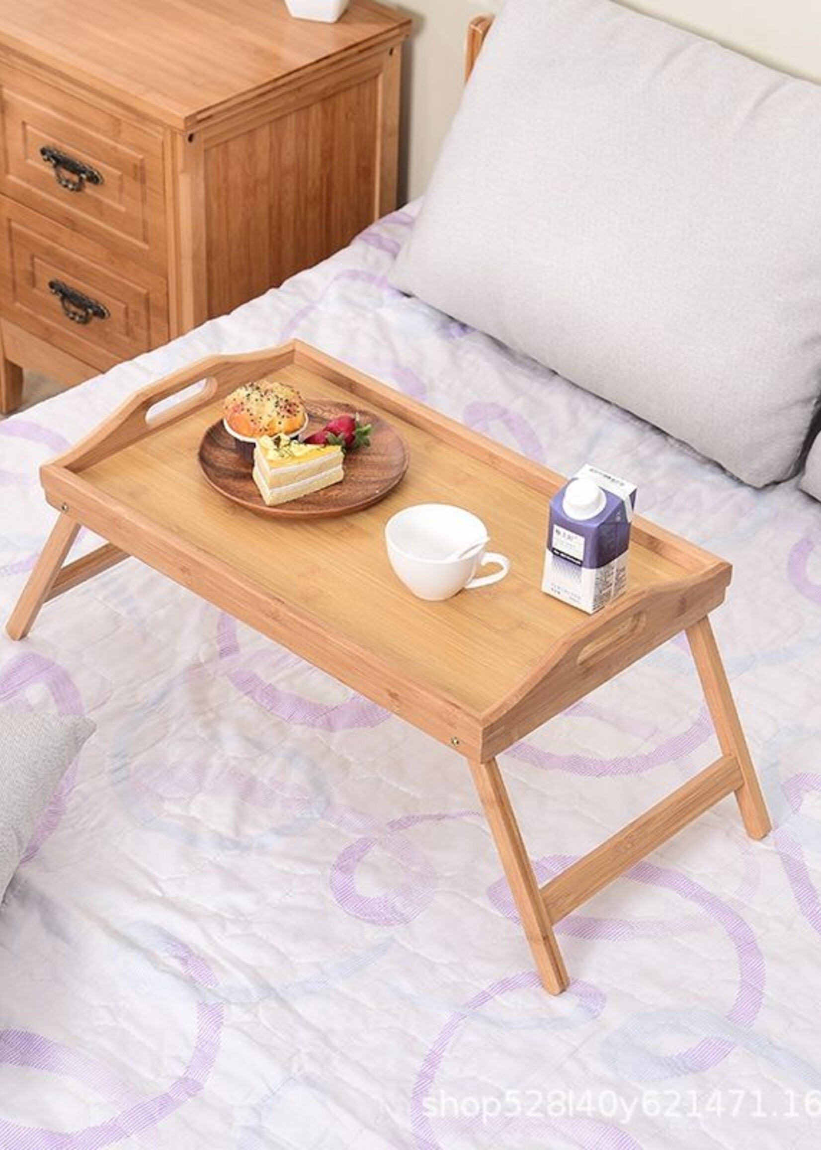 Ceruzo Ontbijt Dienblad - Bamboe Bedtafel - inklapbaar - 50x30 cm