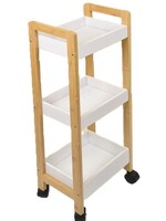 Ceruzo Opbergtrolley - Verrijdbaar Keukenrek - 3 etages