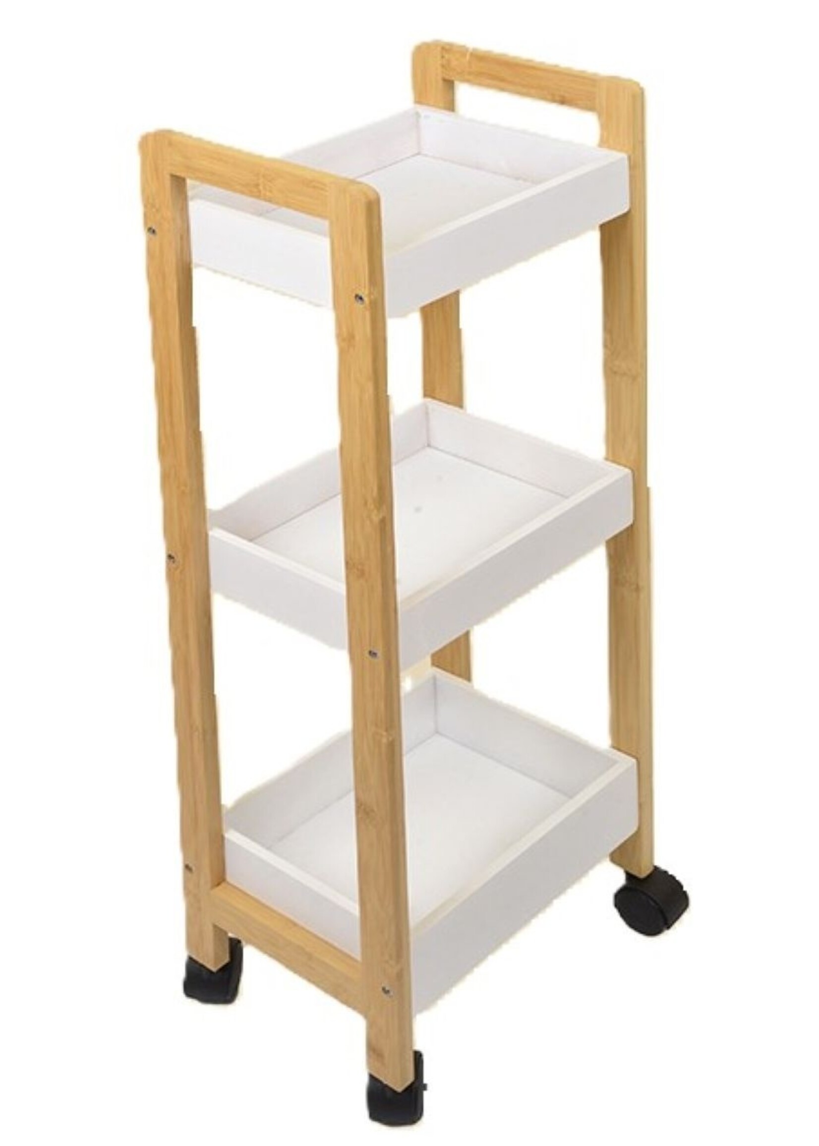 Ceruzo Opbergtrolley - Verrijdbaar Keukenrek - 3 etages