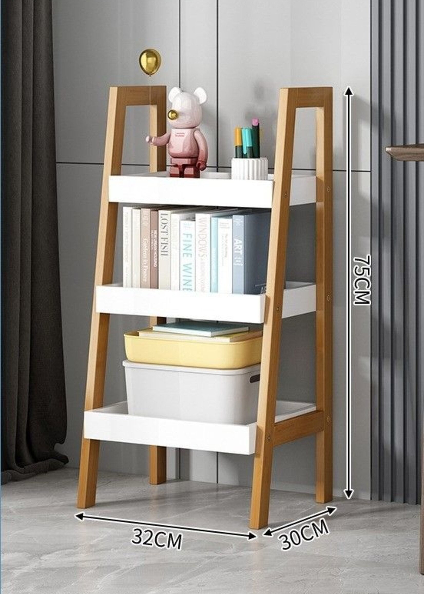 Ceruzo Wandrek met Schappen - 75 cm