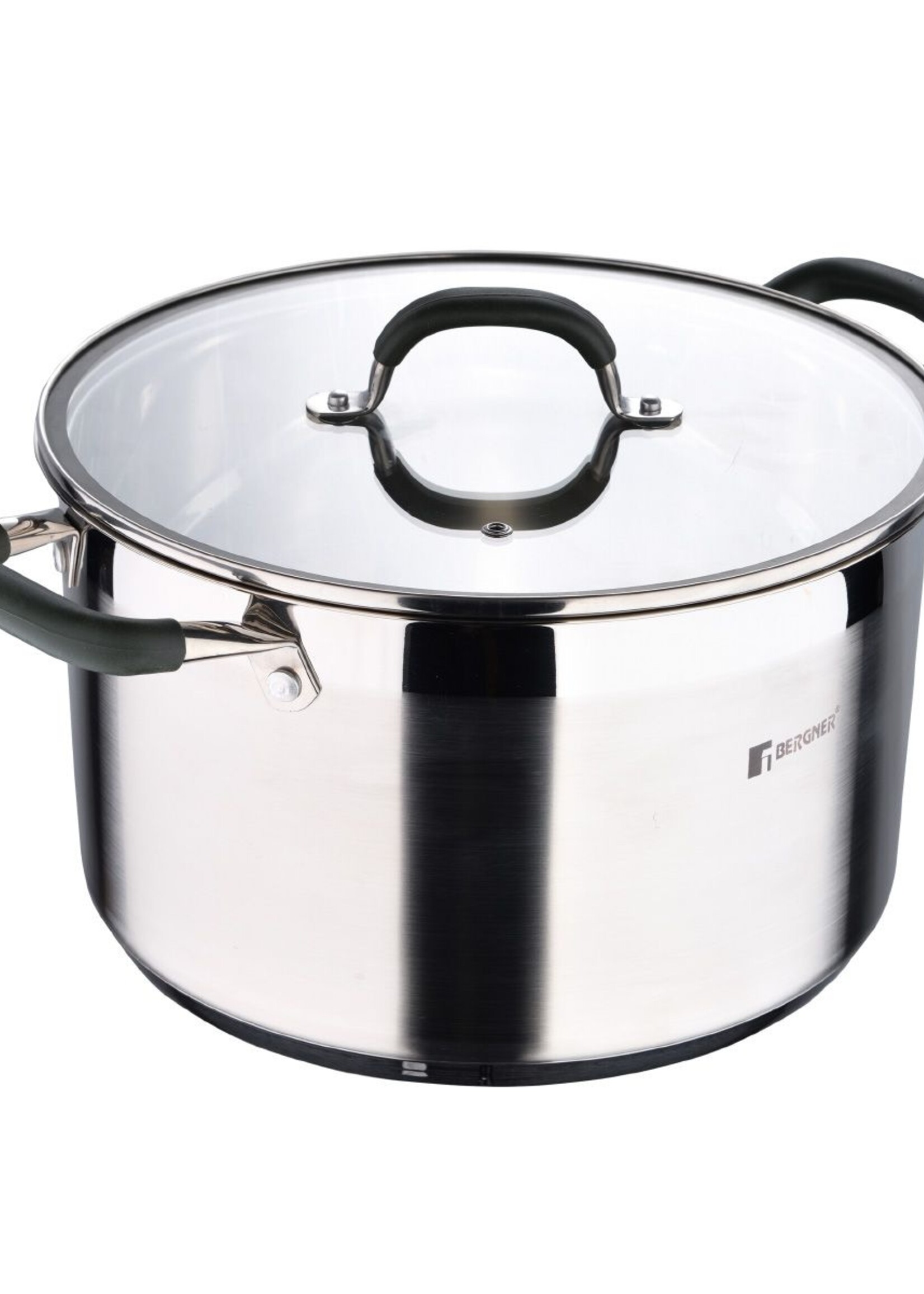 Bergner Midnight RVS Soeppan met  Deksel - Inductie - 28cm - 9.5L