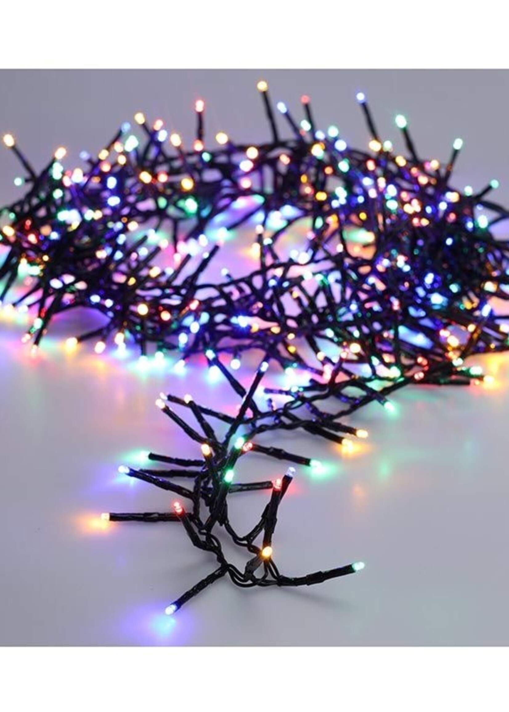 Maxi Cluster Kerstverlichting - 1000 led - 15m - multicolor - Timer - Lichtfuncties - Geheugen - Buiten