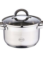 Ceruzo Kookpan -  RVS - Ø 20 cm -  H 12.5 cm - 3.6 L -  alle Warmtebronnen