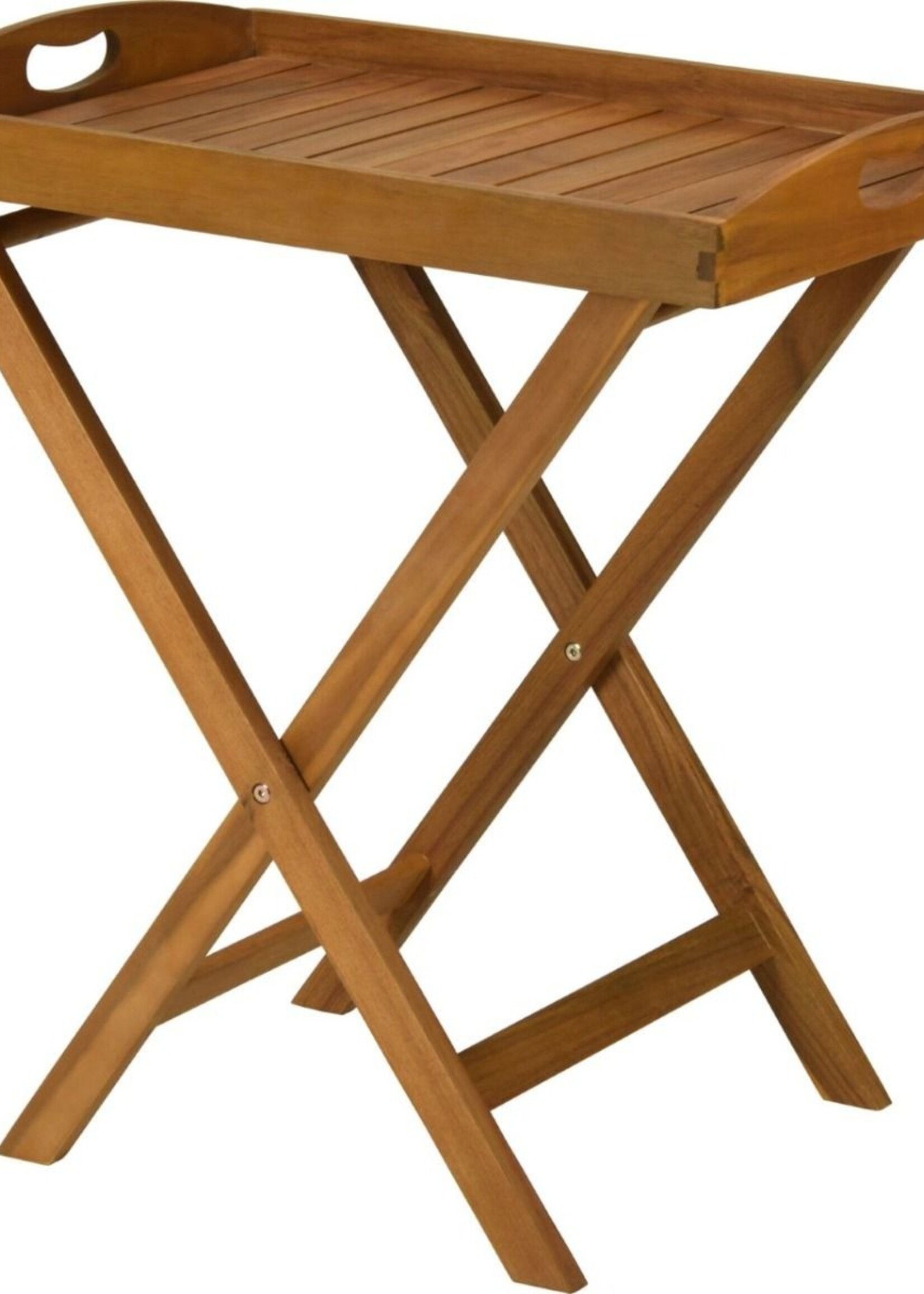Dienbladtafel Acacia - opvouwbare Bijzettafel - Butlertray opklapbaar