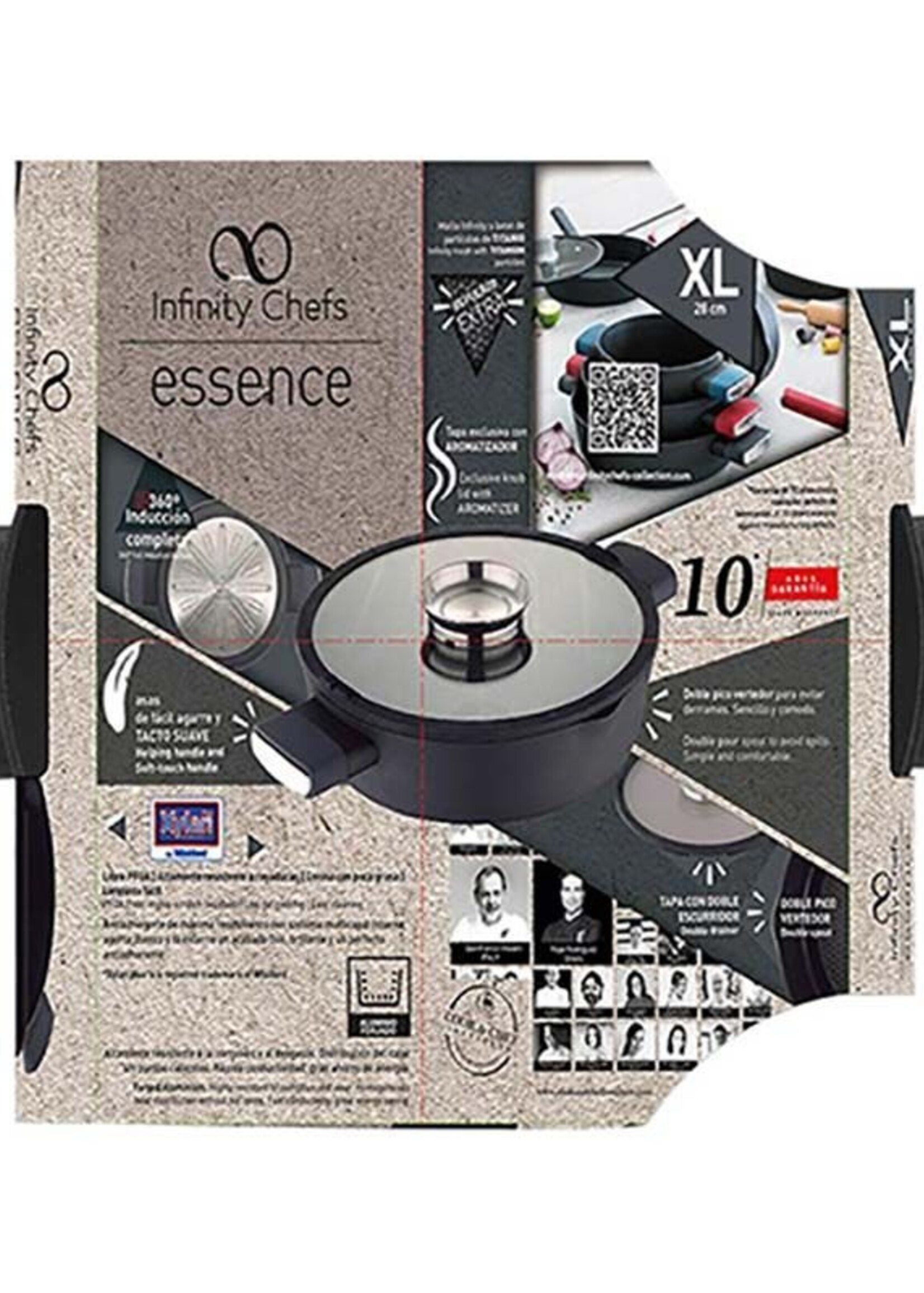 Bergner Infinty Chefs Braadpan 28cm - deksel met Aromatizer - voor inductie