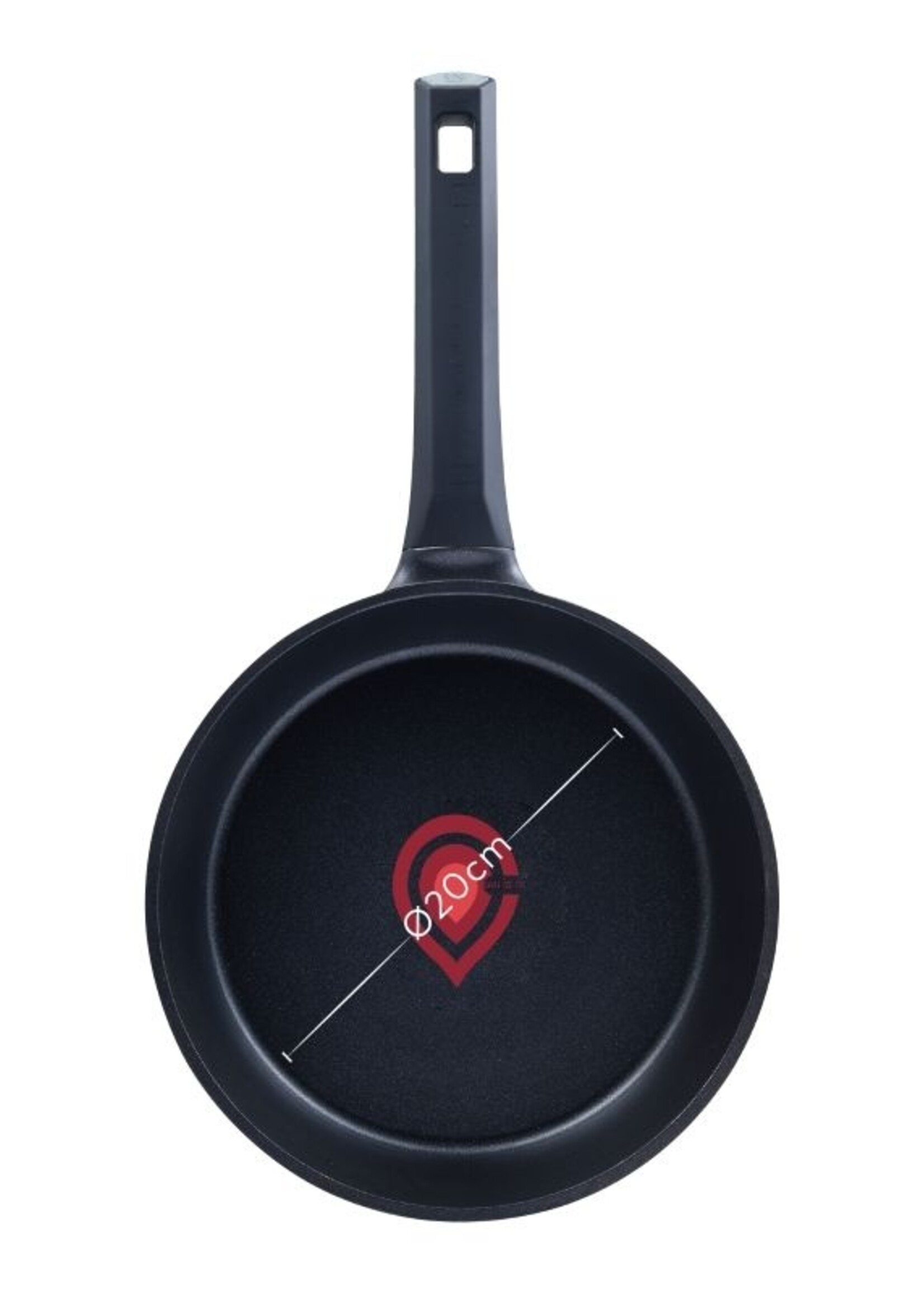 Bergner Masterpro Gastro Koekenpan - Ø 20 cm - Inductie - Heatdot Technology Indicator - duurzaam