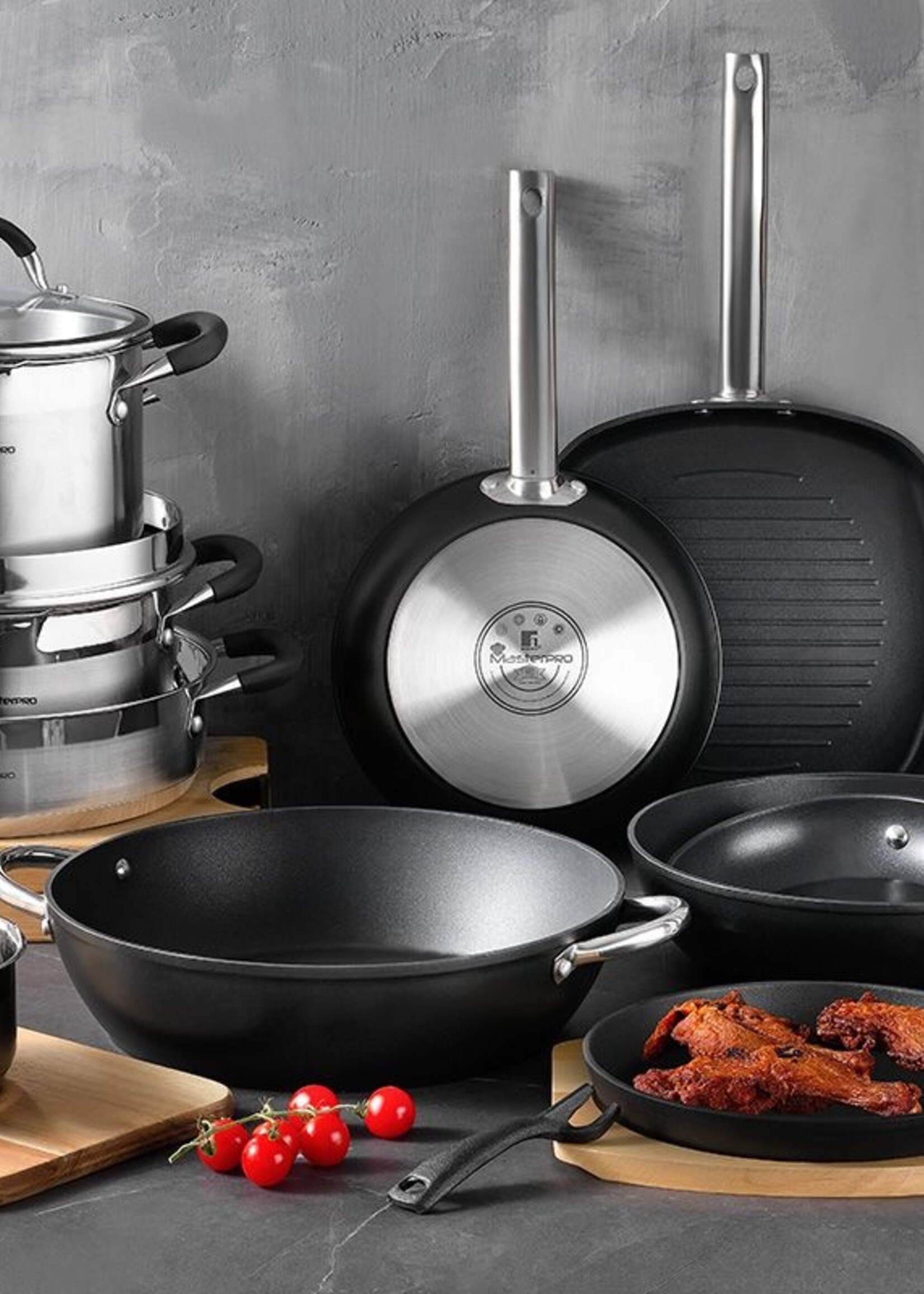 Masterpro Wokpan - Inductie - 28 x 7.2 cm - Foodies Collection