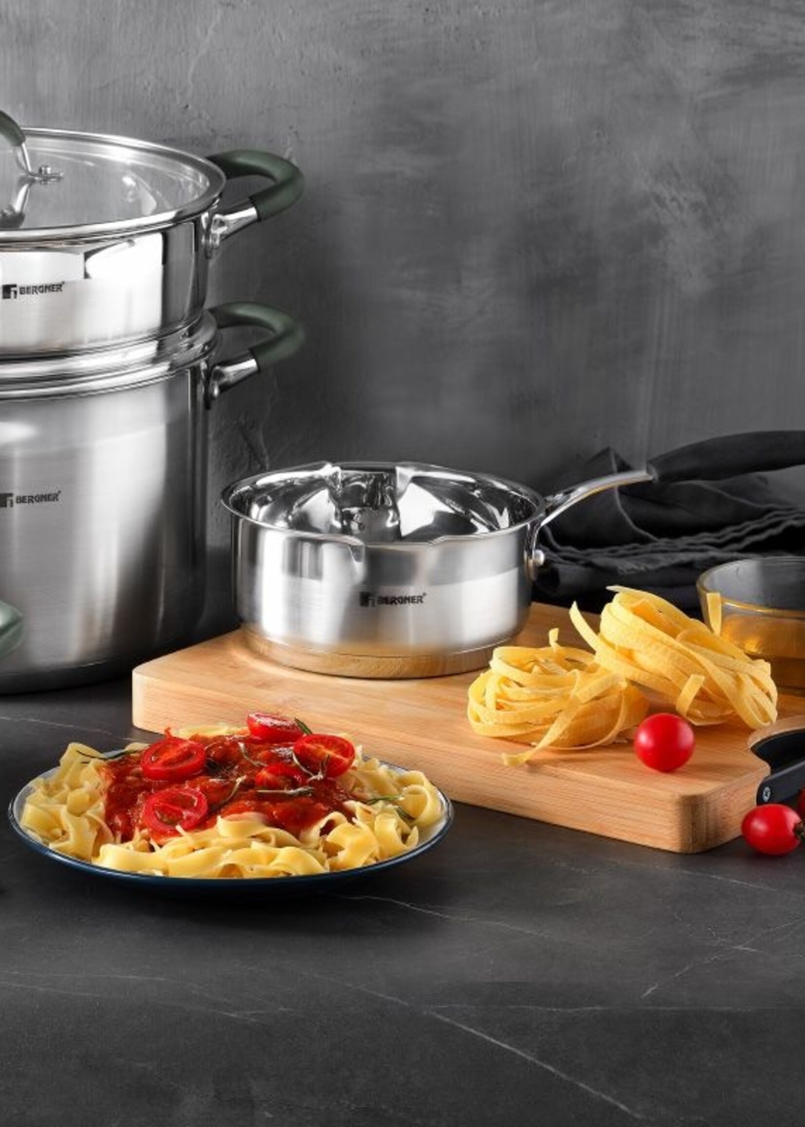 Bergner Midnight RVS Steelpan - Inductie - 1.3 L