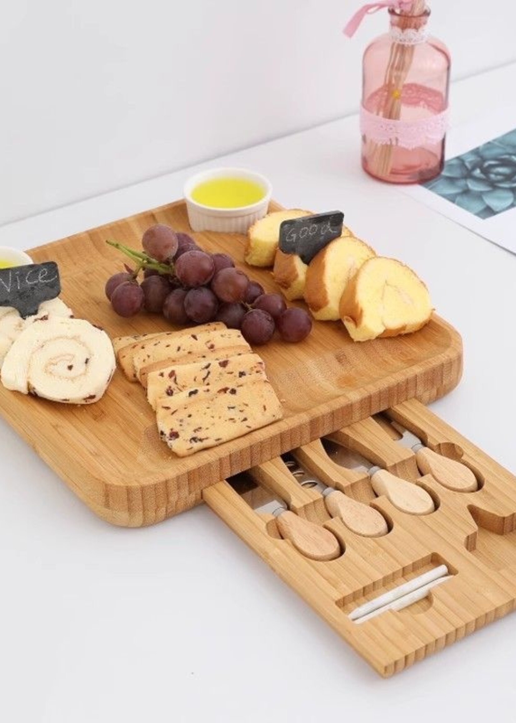 Ceruzo Luxe Tapasplank - Uitschuifbare Borrelplank - Kaasplank