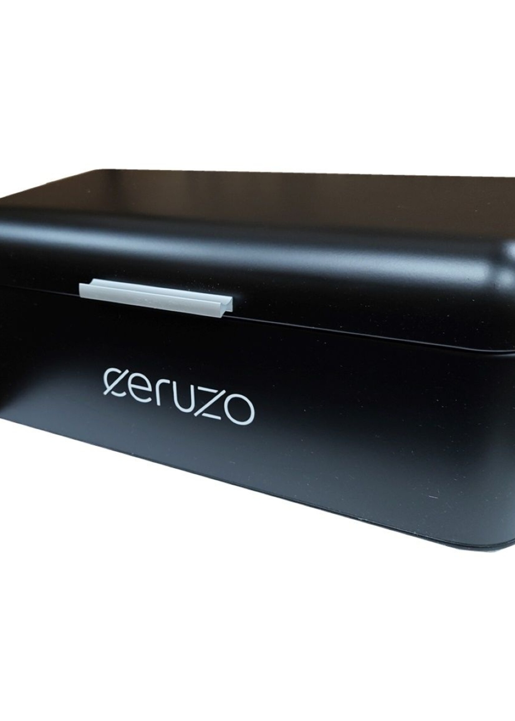 Ceruzo Metalen Broodtrommel - Klepdeksel - Mat Zwart - Luchtgaten