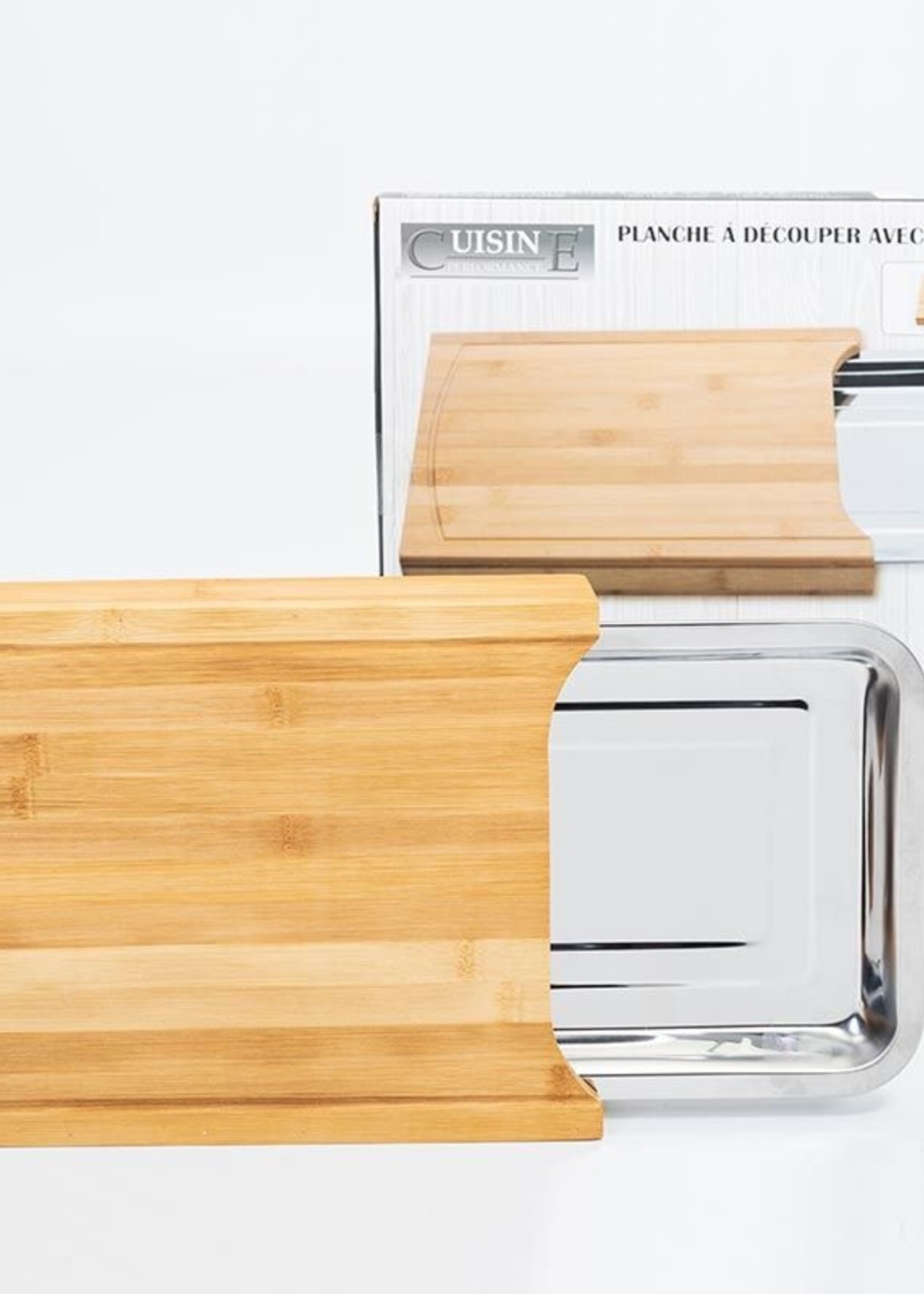 Cuisine Performance Bamboe Snijplank met RVS opvangschaal