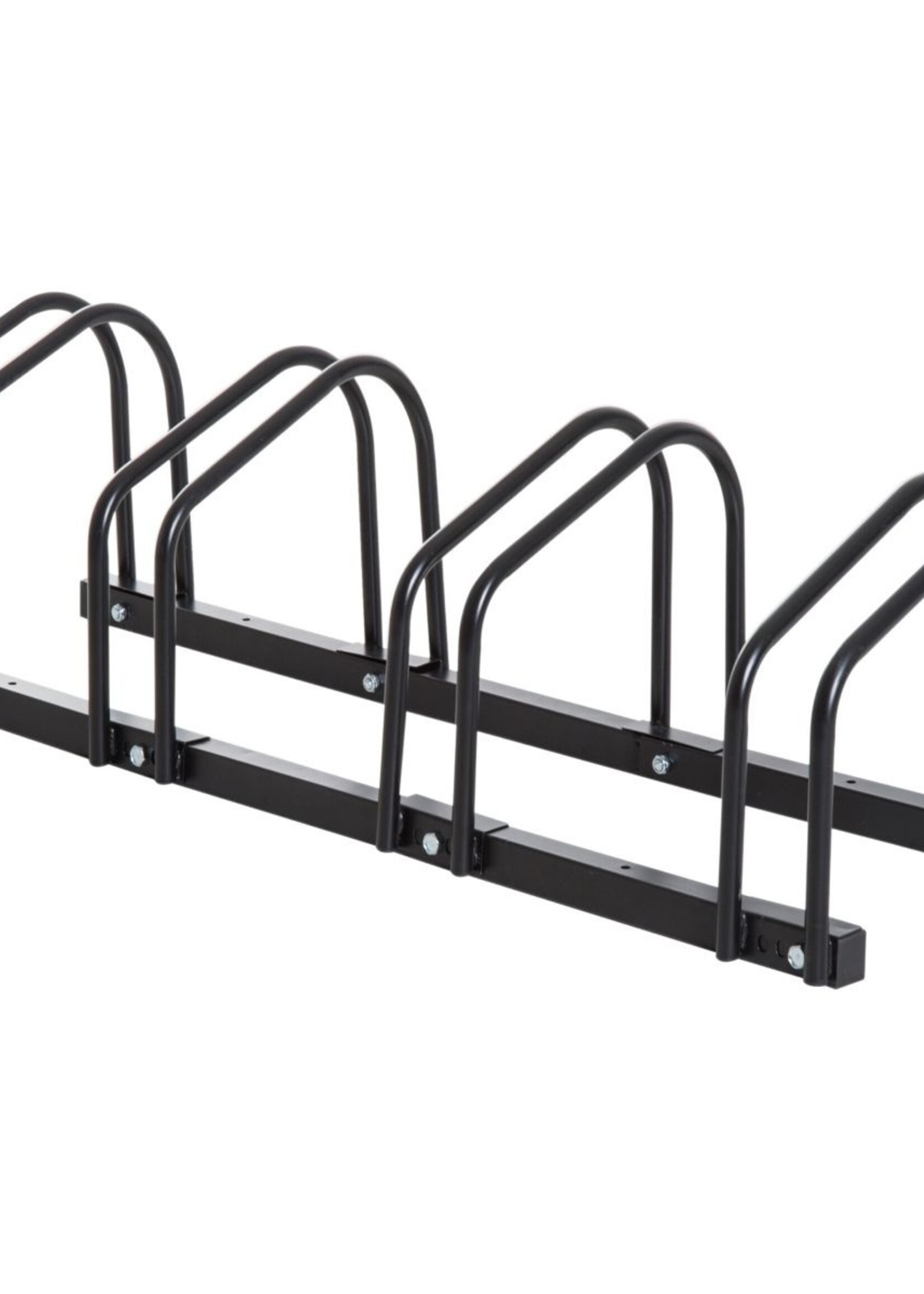 Ceruzo Fietsenrek voor 4 Fietsen - 100 cm - Vloer of Wandmontage - Zwart