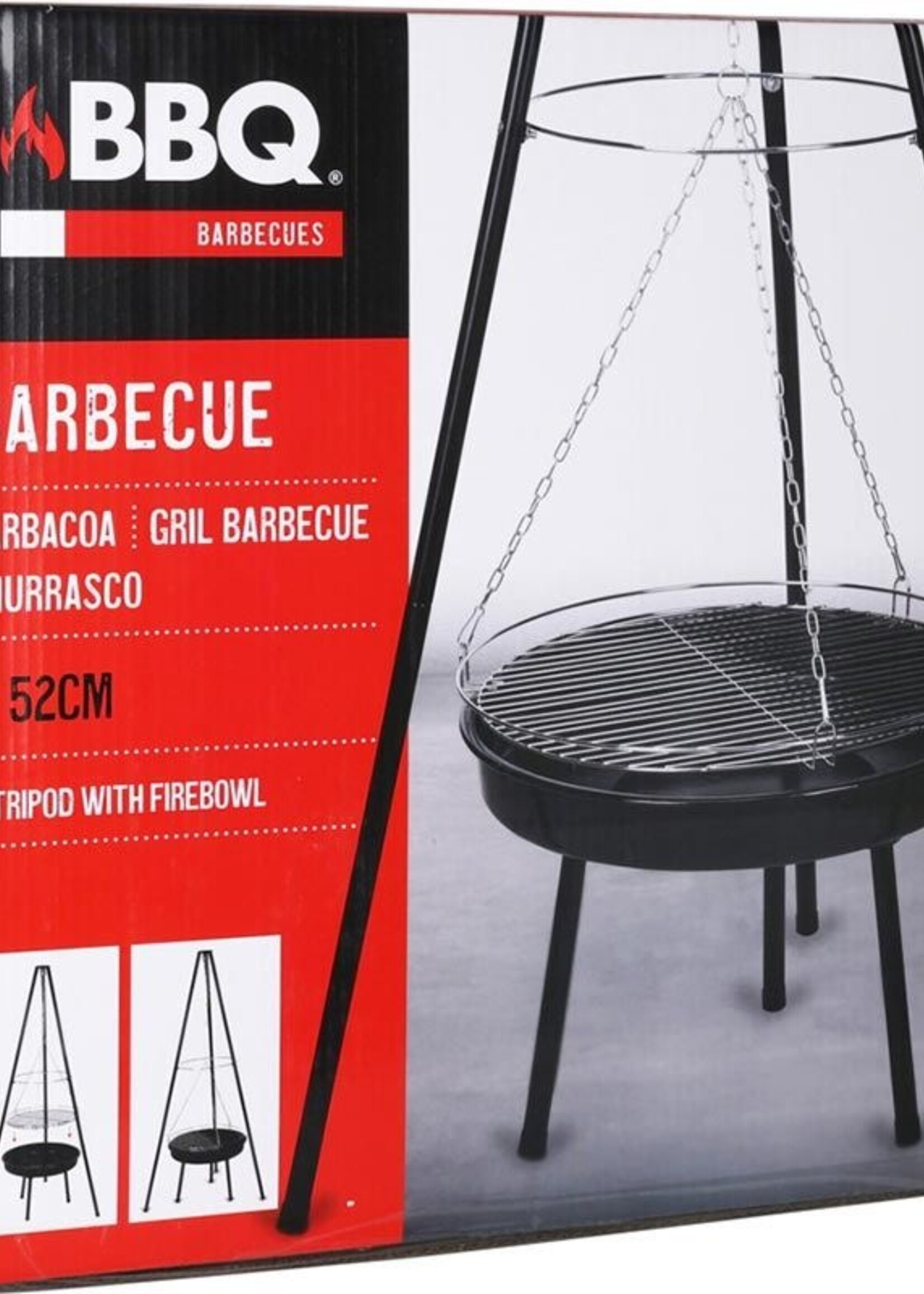 Vuurschaal Hangend- met Grilrooster - Driepoot model