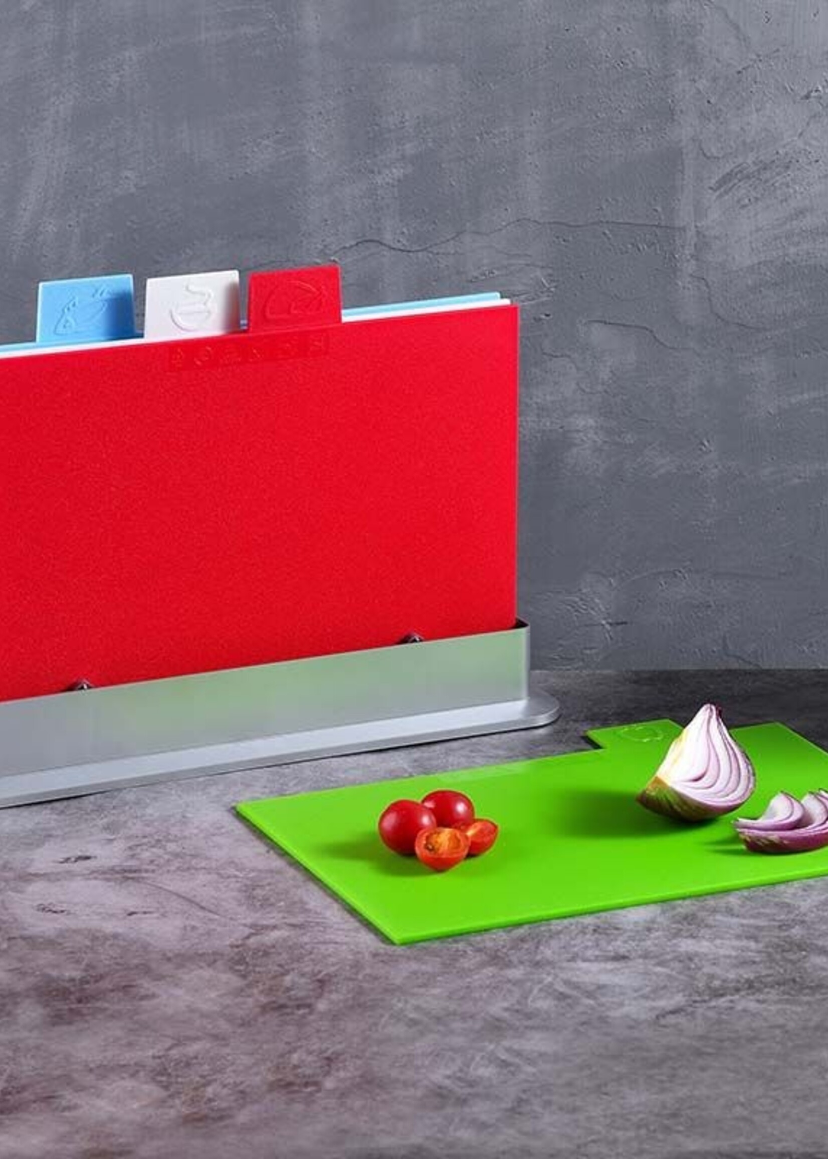 Ceruzo Index Snijplankenset - 4 stuks met Houder