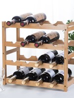 Ceruzo Wijnrek - Bamboe Naturel - voor 16 Wijnflessen
