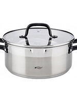 San Ignacio RVS kookpan met glazen deksel, Ø20x8.5cm, 2 liter - serie Vita