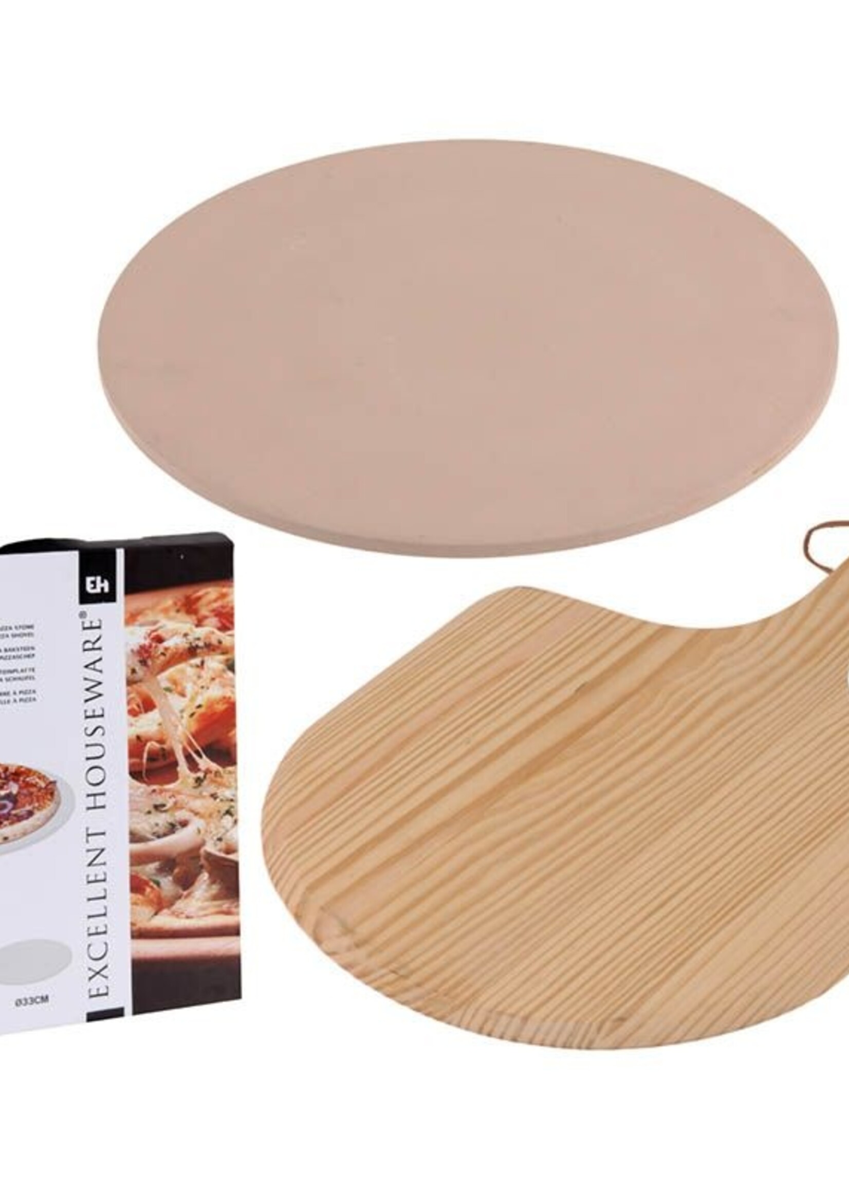 Excellent Houseware Pizza-baksteen met pizza-schep