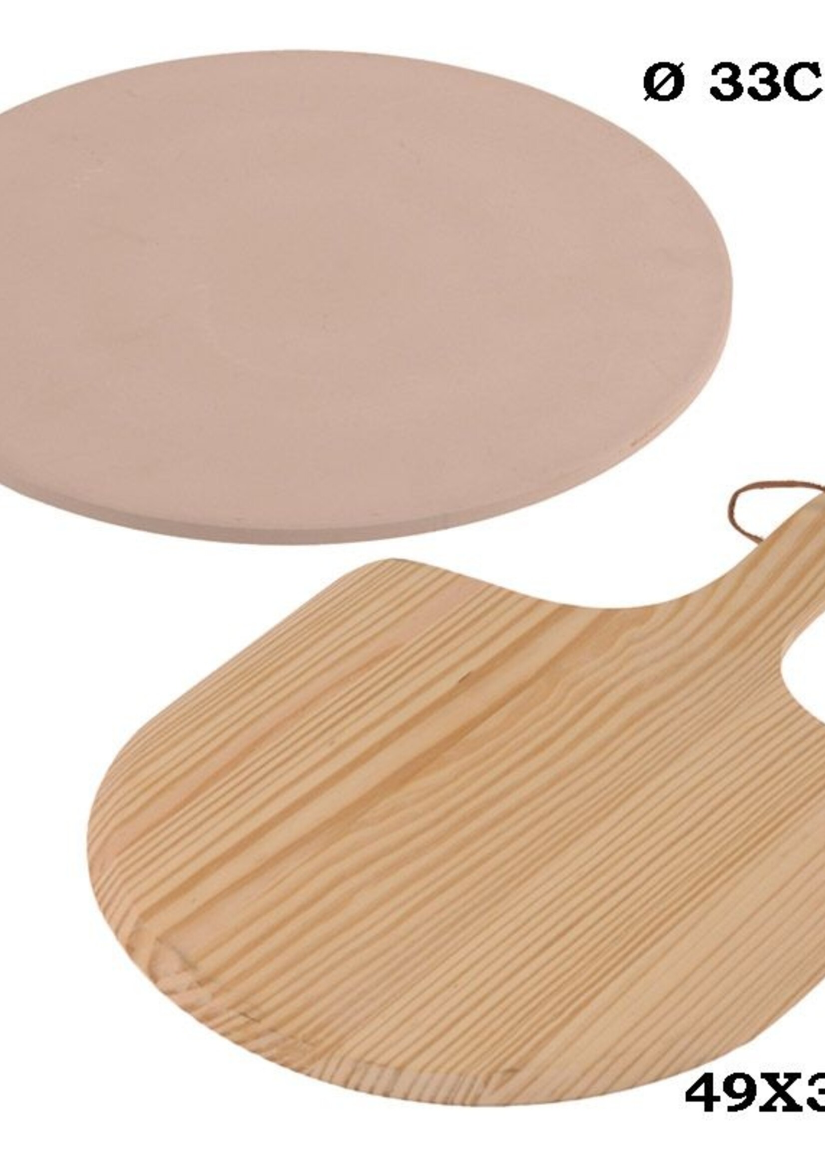 Excellent Houseware Pizza-baksteen met pizza-schep