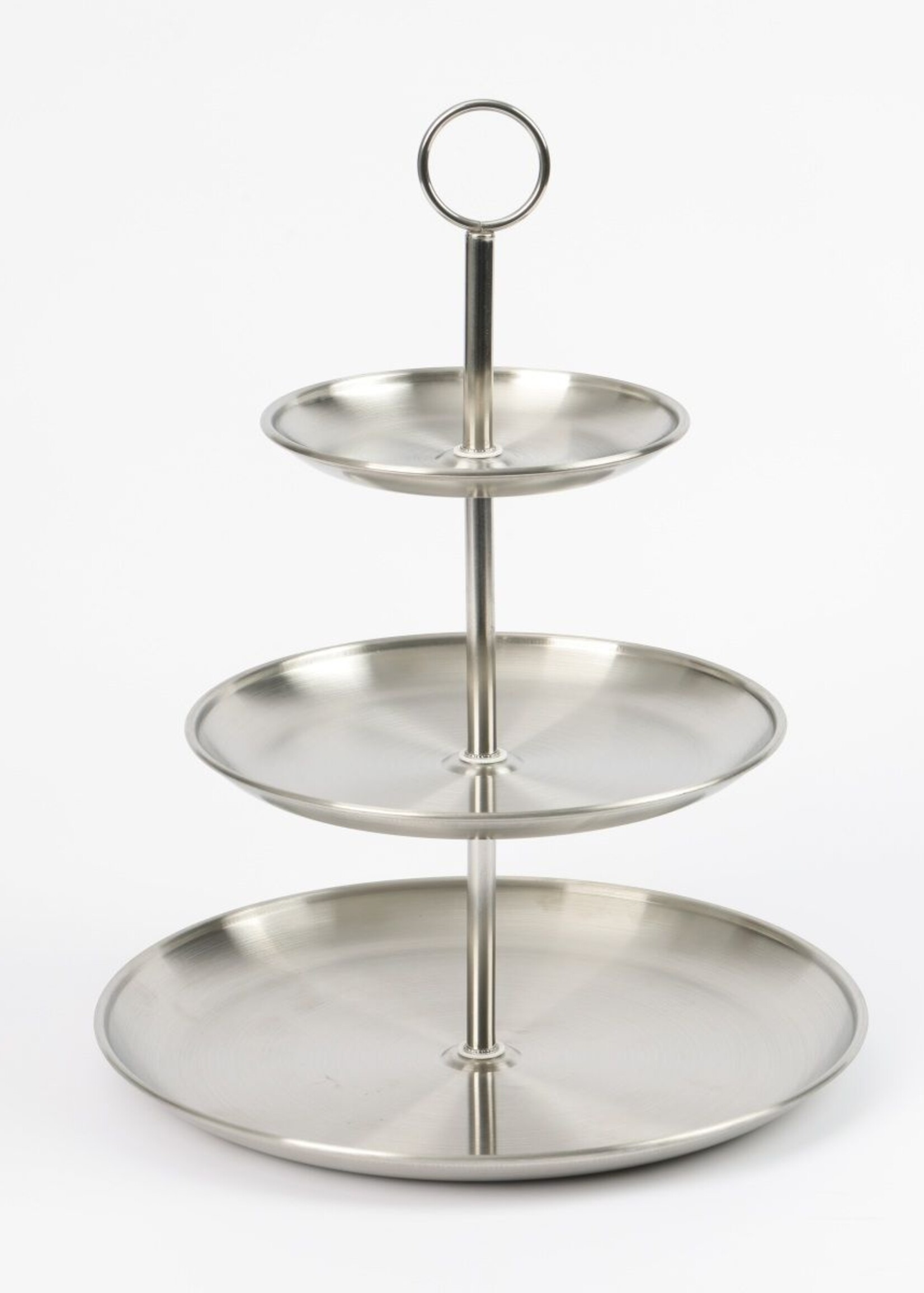 Ceruzo Etagere - 3 laags - RVS - D30 x H34 cm