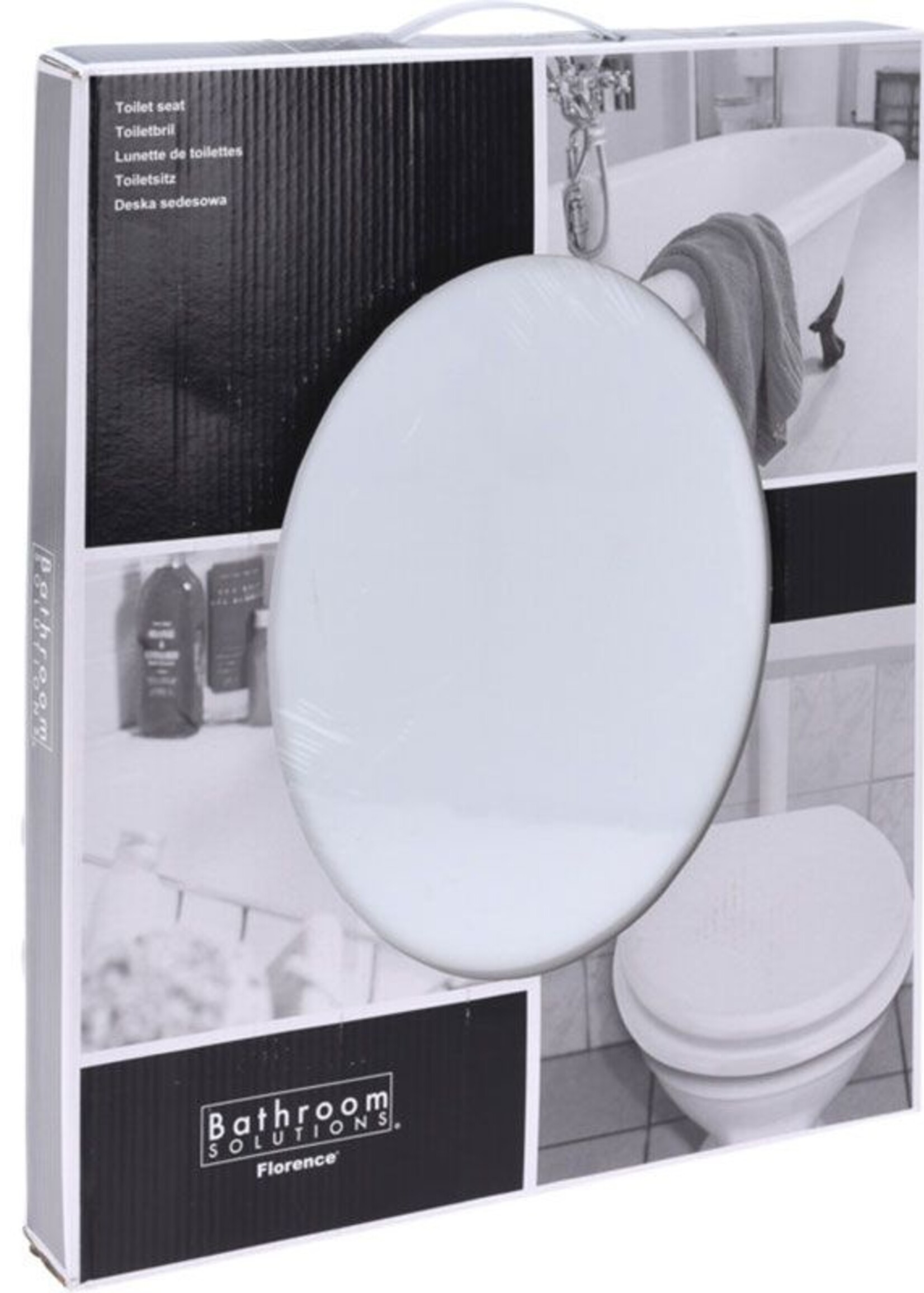Bathroom Solutions Toiletbril MDF - Hout - Wit