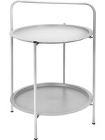 Ambiance Bijzettafel 50 cm - licht grijs - 2 verdiepingen