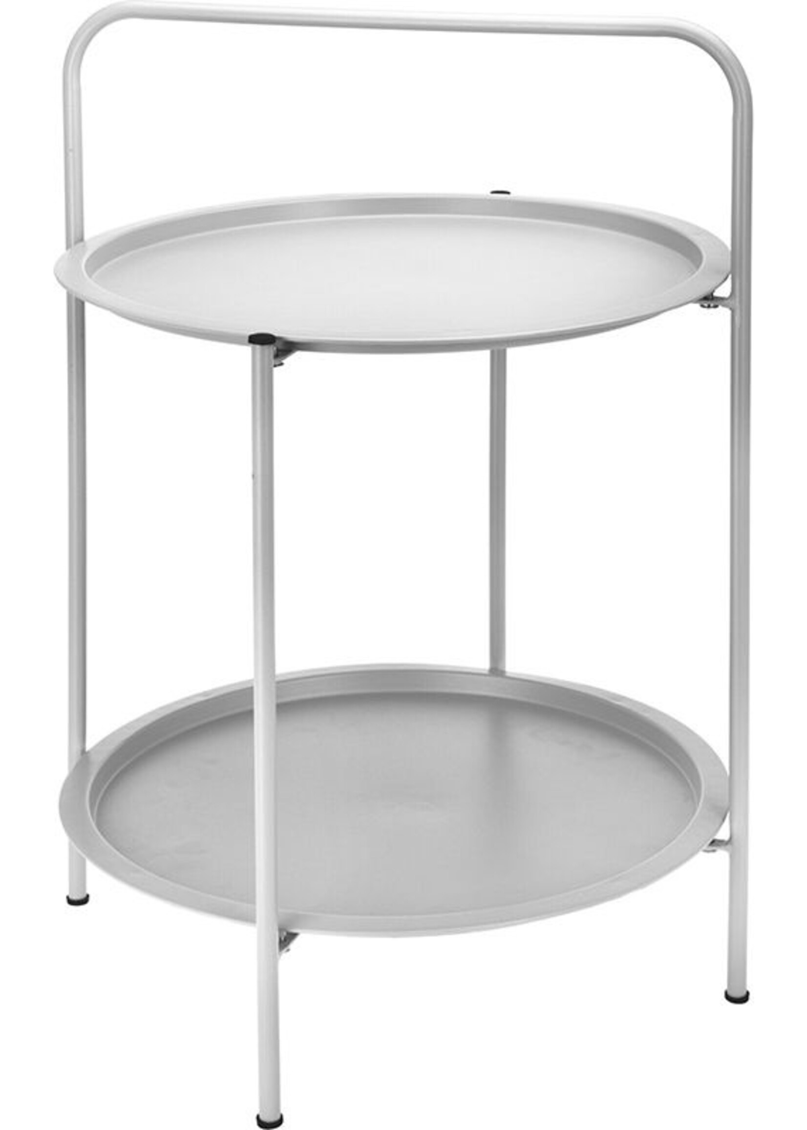 Ambiance Bijzettafel 50 cm - licht grijs - 2 verdiepingen